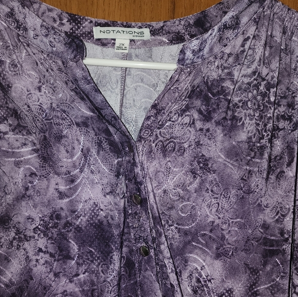 3/4 Sleeve Plus Size Blouse - Picture 4 of 7